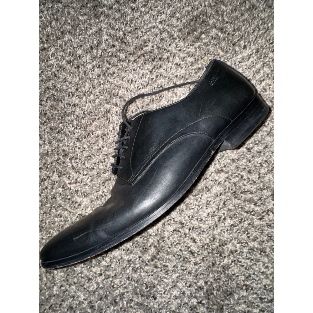 Hugo Boss Black Leather Sz 11.5 Mens‎ Oxford Dress Shoes